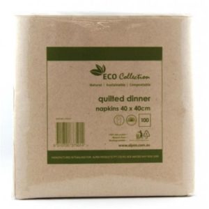 Quilted Natural Napkin 40cm x 40cm Pkt 100