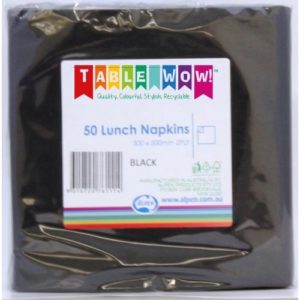 Black  Lunch Napkins - Pkt 50