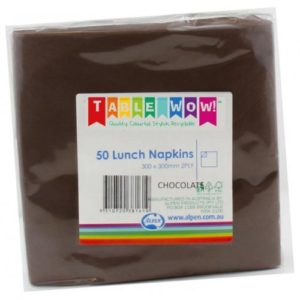 Chocolate Lunch Napkins - Pkt 50
