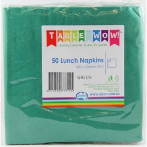 Dark Green Lunch Napkins - Pkt 50