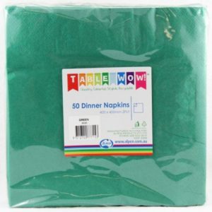 Dark Green Dinner Napkins - Pkt 50