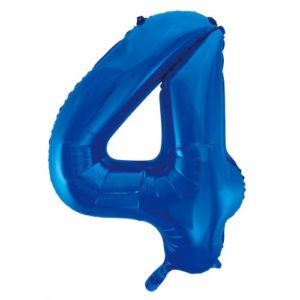 Jumbo Foil Number Balloon - Blue Four