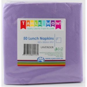 Lavender Lunch Napkins - Pkt 50
