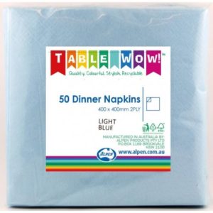 Light Blue  Lunch Napkins - Pkt 50