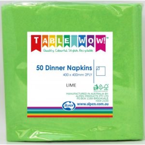 Lime Green Dinner Napkins - Pkt 50