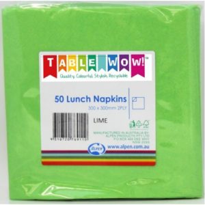 Lime Green Lunch Napkins - Pkt 50