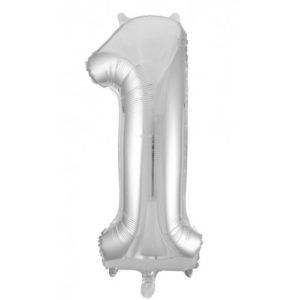 Jumbo Foil Number Balloon - Silver One