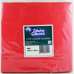 Red Dinner Napkins - Pkt 100