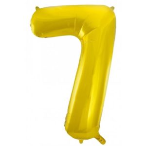Jumbo Foil Number Balloon - Gold Seven
