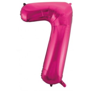 Jumbo Foil Number Balloon - Magenta Seven
