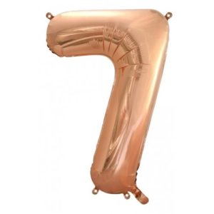 Jumbo Foil Number Balloon – Rose Gold Seven