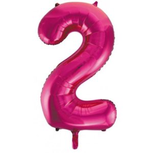 Jumbo 'Foil Number Balloon - Magenta Two