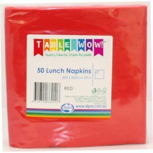 Red Lunch Napkins - Pkt 50